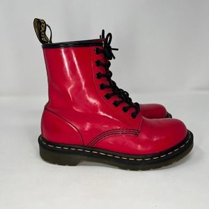 Dr. Martens 1460 Red Patent Leather Womens Size 6